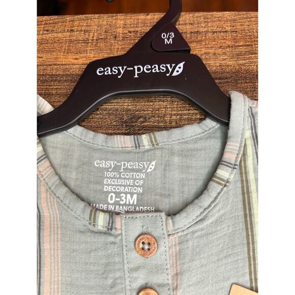 EASY-PEASY Boy’s Tank Romper / Size: 0-3 Months - Picture 3 of 6